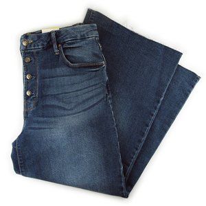 Women's High Rise Wide Leg Crop Jeans 12
